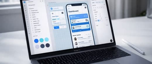 Diseño UI/UX en pantalla tipo Figma